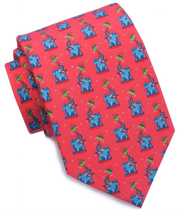 Pink Elephant: Tie - Coral