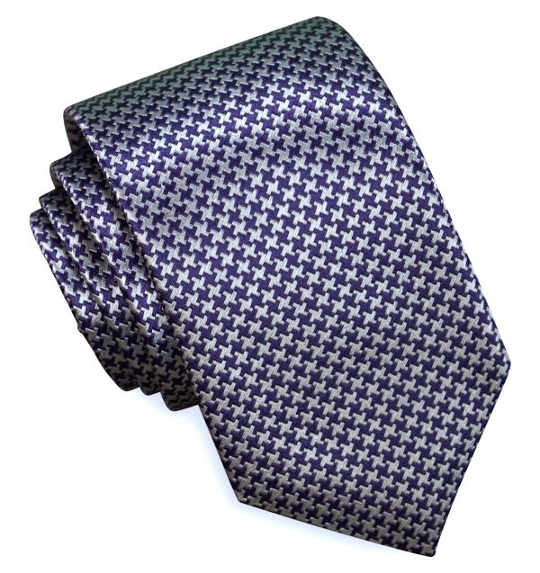 Houndstooth: Tie - Navy