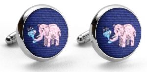 Pink Elephants Club: Cufflinks - Navy