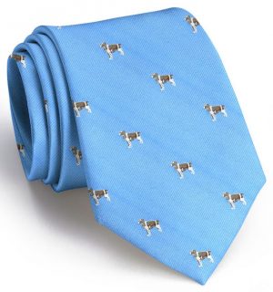 Springer Spaniel: Tie - Light Blue