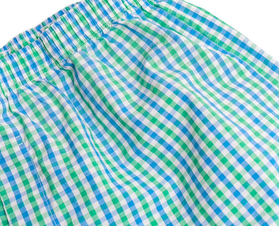 DIESEL Double Gingham Loose Boxer in Blue for Men