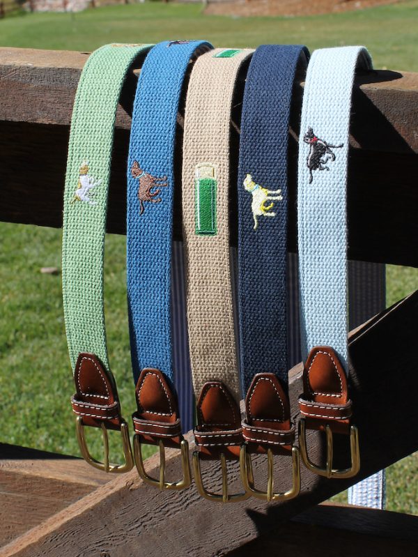 Shell Out: Embroidered Belt - Navy