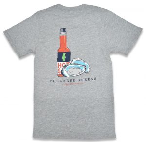 Oysters and Hot Sauce: Short Sleeve T-Shirt - Gray