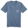 Hang Ten Hound: Pocket Short Sleeve T-Shirt - Slate/Pink