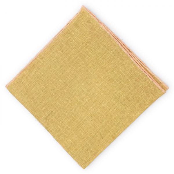 Antigua: Linen Pocket Square - Gold