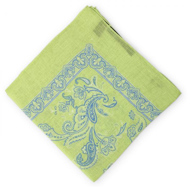 Bandana I: Linen Pocket Square - Lime