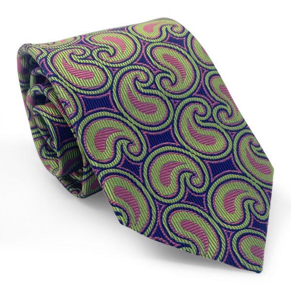 Bespoke Paisley Neighbors: Tie - Green