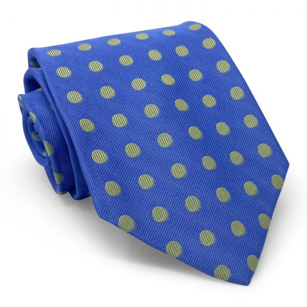 Bespoke Dotted Line: Tie - Blue