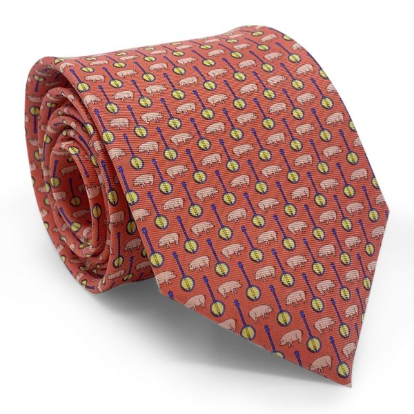 Pig Pickin': Tie - Coral