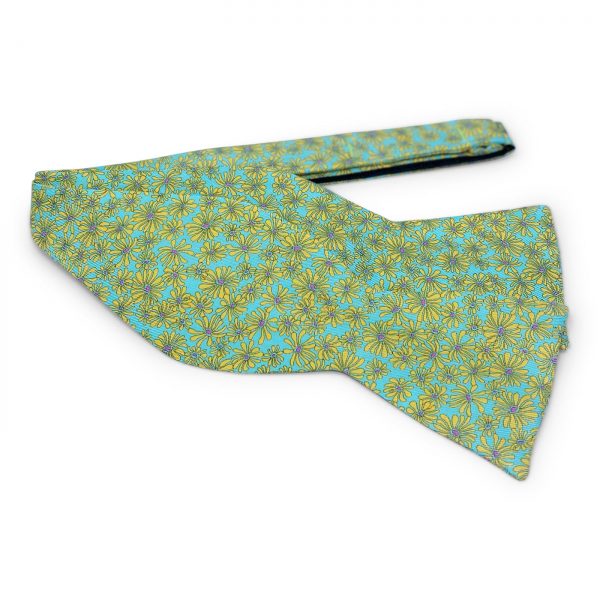 Zinnia: Bow - Aqua/Yellow