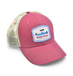 Skiff Dogs Logo: Badged Trucker Cap - Port Side Red