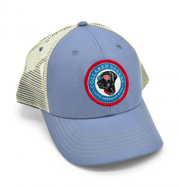 Aviator Lab: Badged Trucker Cap - Shoal Blue